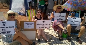 Protesta de científicos por el ajuste en Conicet