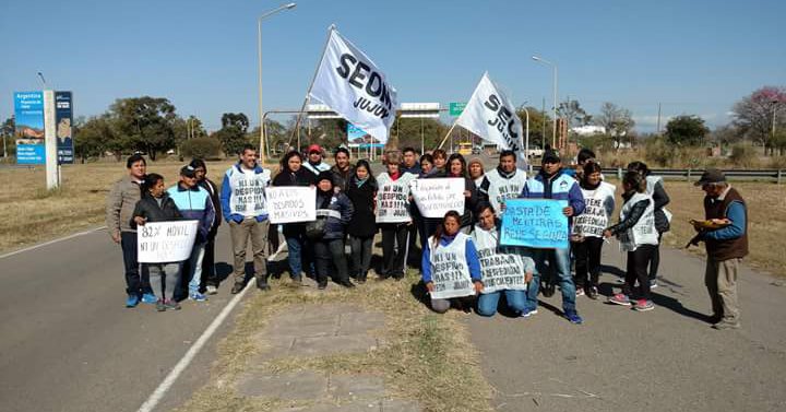Una protesta sindical acompañó la llegada de Macri a Jujuy