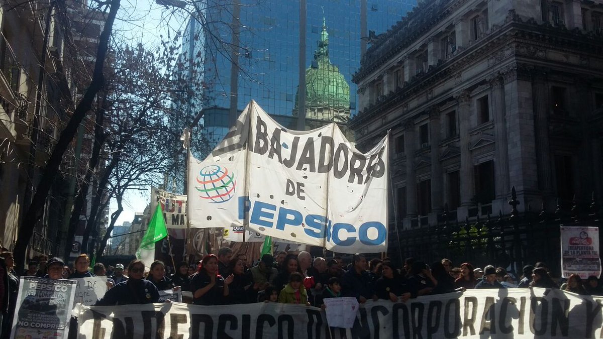 Otra jornada de fuertes protestas contra los despidos en Pepsico