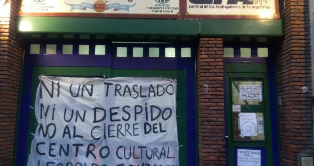 Ocupan el Centro Cultural Leopoldo Gonzalez y le piden a ATE Capital que continúe funcionando Ocupan el Centro Cultural Leopoldo Gonzalez y le piden a ATE Capital que continúe funcionando