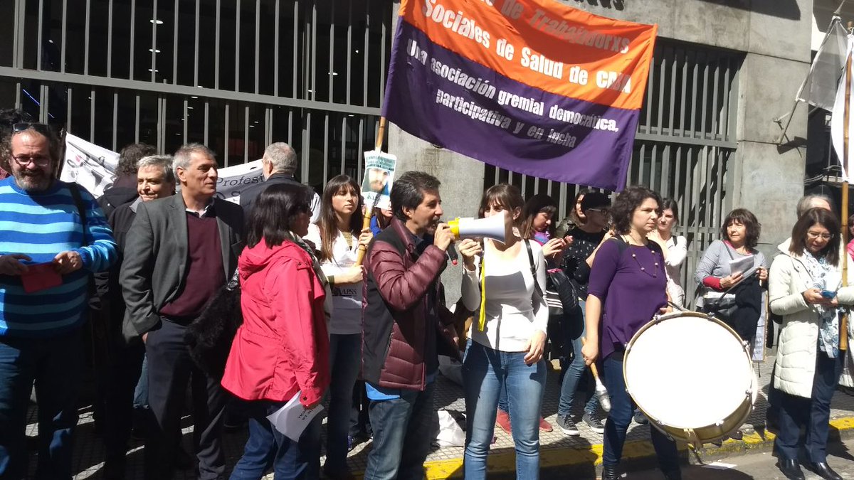 Profesionales de Servicio Social vuelven a movilizar contra la persecución sindical de Larreta