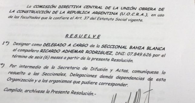 Gerardo Martinez salió a despegarse de las detenciones en la Uocra Bahía Blanca Gerardo Martinez salió a despegarse de las detenciones en la Uocra Bahía Blanca