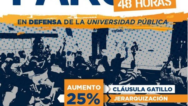 La CONADU al paro: “No somos del club del 15%”