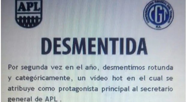 El fantasma del video hot de un sindicalista recorre el Congreso El fantasma del video hot de un sindicalista recorre el Congreso
