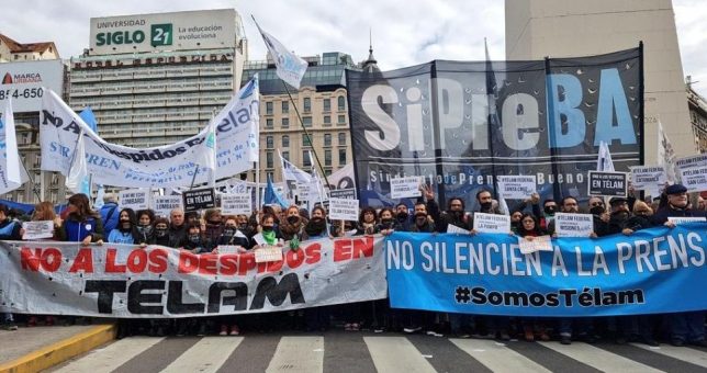 Los despidos en Télam llegan a la ONU