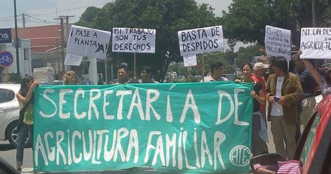Paralizan la Secretaría de Agricultura Familiar y llevan el conflicto por despidos masivos a las rutas