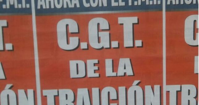 Fabre volvió a calificar de traidores a los dirigentes de la CGT