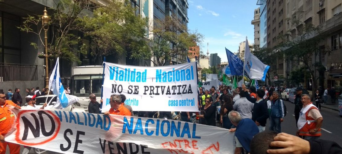 Trabajadores viales lanzan una marcha federal contra el desguace del organismo