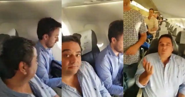 Insultaron a Triaca en medio de un viaje en avión Insultaron a Triaca en medio de un viaje en avión