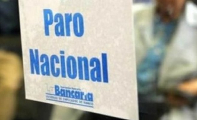 Paro nacional bancario previo al 9 de julio