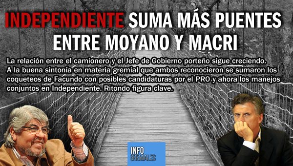 Independiente suma puentes entre Moyano y Macri