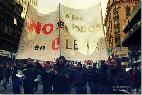 Nueva marcha de los despedidos de Lear