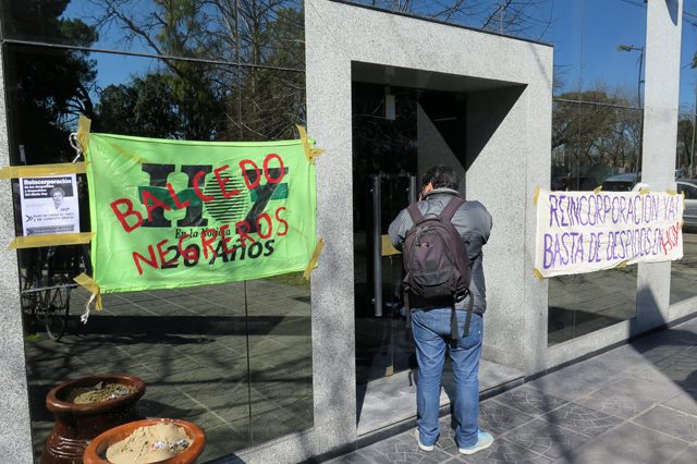 Protesta de trabajadores de prensa platenses