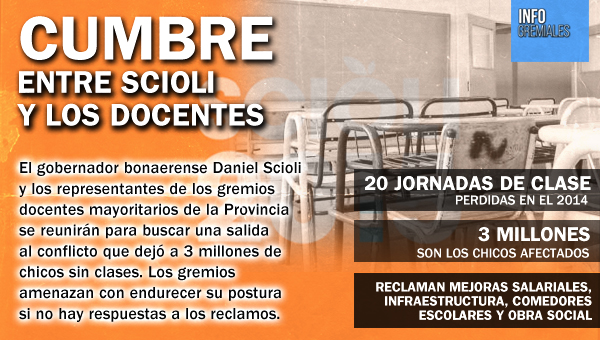 Cumbre entre Scioli y los docentes