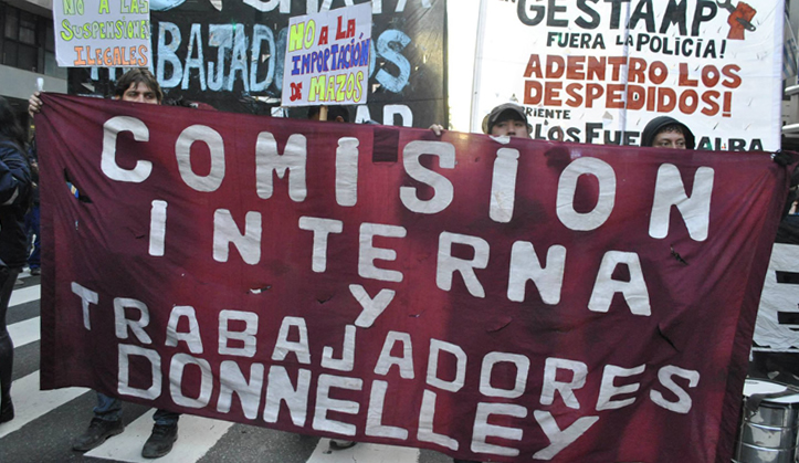 Movilización de trabajadores de Donnelley