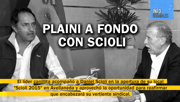 Plaini a fondo con Scioli