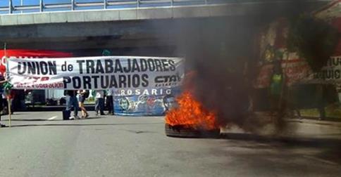 Más violencia sindical en el puerto de Rosario