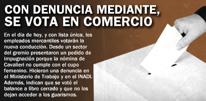 Con denuncia mediante, se vota en Comercio