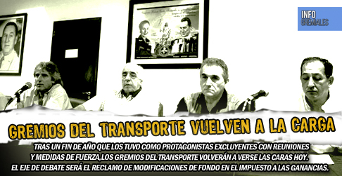 Gremios del transporte vuelven a la carga