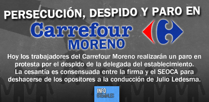 Persecución, despido y paro en Carrefour Moreno