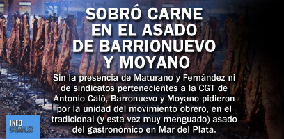 Sobró carne en el asado de Barrionuevo y Moyano