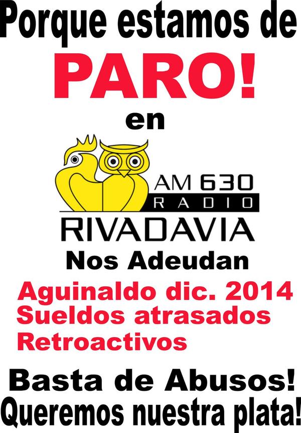 Paro en Radio Rivadavia