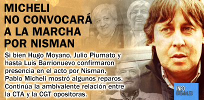 Micheli no convocará a la marcha por Nisman