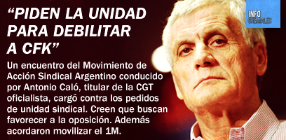 «Piden la unidad para debilitar a CFK»