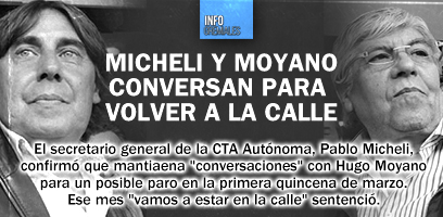 Micheli y Moyano conversan para volver a la calle