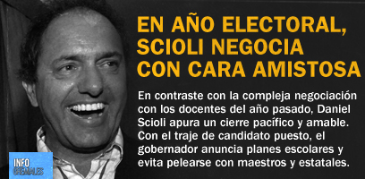 En año electoral, Scioli negocia con cara amistosa