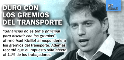 Kicillof duro con los gremios del transporte