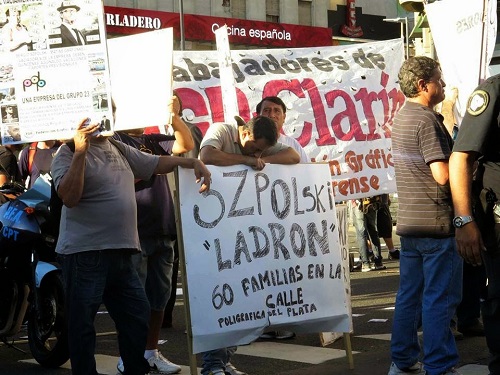 Trabajadores de Infonews apoyaron a Poligráfica del Plata