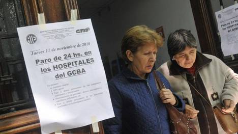 ATE paralizó los hospitales porteños para exigir seguridad