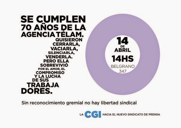 Reclamo por libertad sindical en Télam