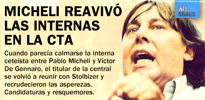 Micheli reavivó las internas en la CTA