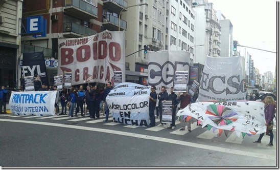 Protesta de gráficos por despidos