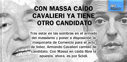 Con Massa caído Cavalieri ya tiene otro candidato