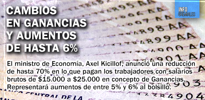 Cambios en Ganancias y aumentos de hasta 6%