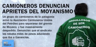 Camioneros denuncian aprietes del moyanismo