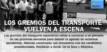 Los gremios del transporte vuelven a escena