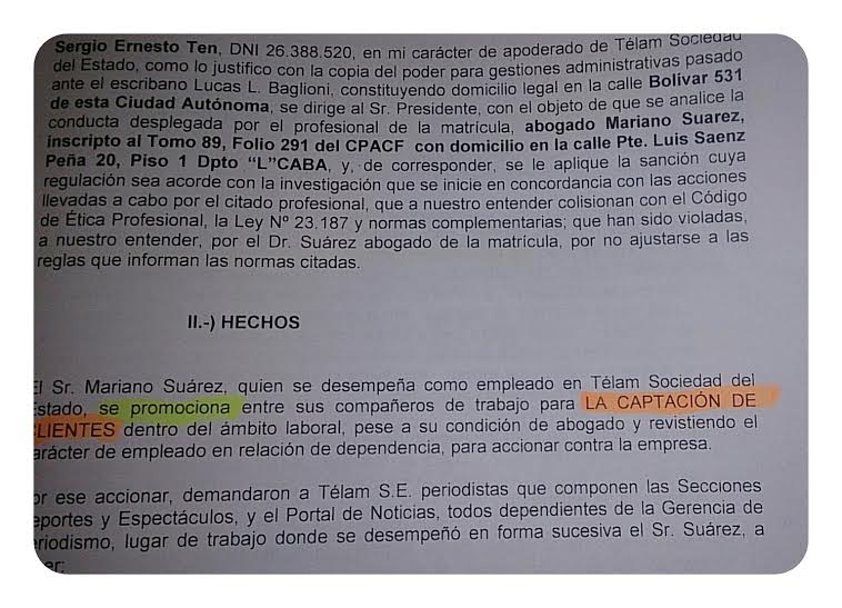 Denuncian persecución gremial en Telam