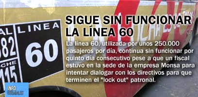 Sigue sin funcionar la Línea 60