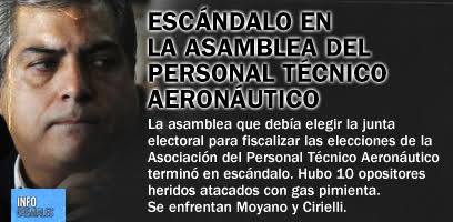 Escándalo en la asamblea del Personal Técnico Aeronáutico