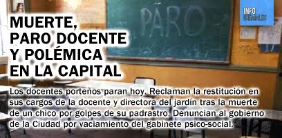 Muerte, paro docente y polémica en la Capital