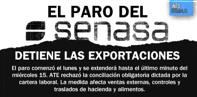 El paro del SENASA detiene las exportaciones