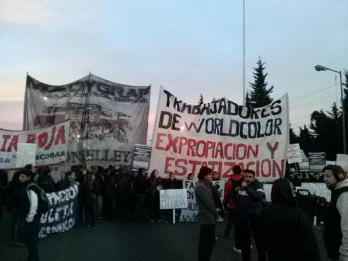 Trabajadores de WorldColor cortaron Panamericana