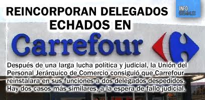 Reincorporan delegados echados en Carrefour