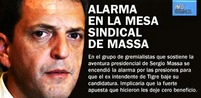 Alarma en la mesa sindical de Massa