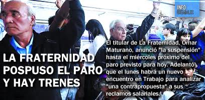 La Fraternidad pospuso el paro y hay trenes