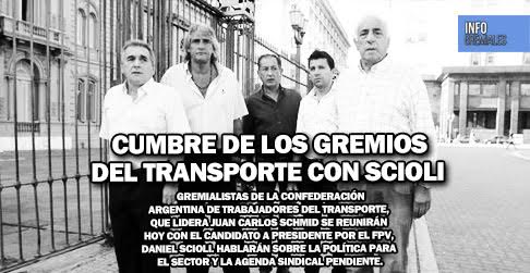 Cumbre de los gremios del transporte con Scioli